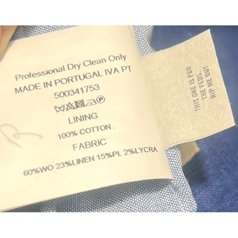Taylor Stitch Blue Men's Suit Blazer - Picture 7 of 7